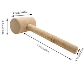 LIANCHEN Wooden Hammer Staple Wooden Hammer Tool Wooden Hammer Round Solid Hammer Head with Comfortable Burr Free for Mounting All Types of Wooden Furniture and Impact Tool for DIY Leather Goods