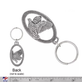 Bobwhite Quail Keychain, B033KC, 2 Inches, Game Bird, Hunting, Wildlife, Gift