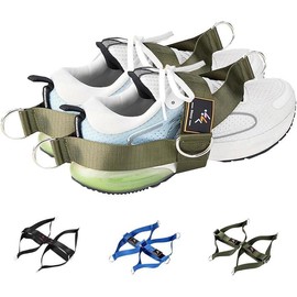 2 Pack Foot Strap for Cable Machine Fitness Attachment Ankle Straps Glute Kickback Leg Exercise for Cable Machines Shoe Cover Pull Belt-4 Ring - Color: Green 2 Pack