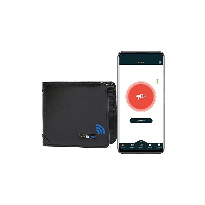 Wallets - Carteras de piel de vacuno con Bluetooth para