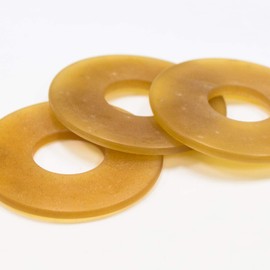 Kendo Leather Tsuba, For Bamboo Swords, 0.2 inch (6 mm) Thick (For 3.9)