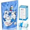 25-Pack Hanukkah Blue and White Plastic Pastel Colored Dreidel, for