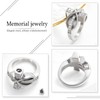 AIWENXI Cross Urn Rings for Ashes infinity Cremation Jewelry Stainless