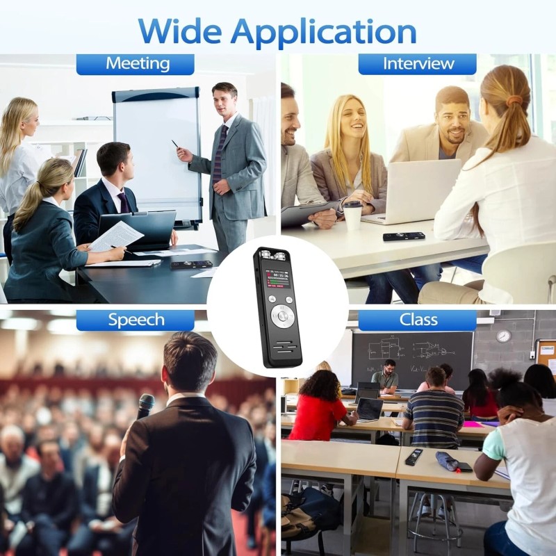 Bramded 64GB Digital Voice Recorder with Playback,Voice Activated Recorder with