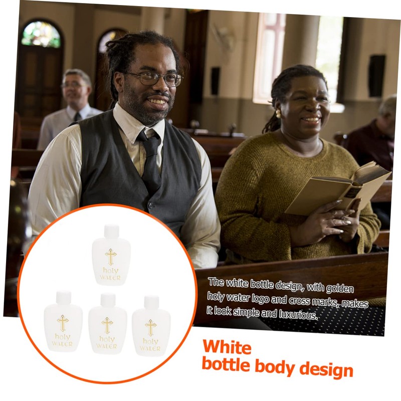 iplusmile 4pcs Holy Water Bottles Refillable Tiny Water Containers for