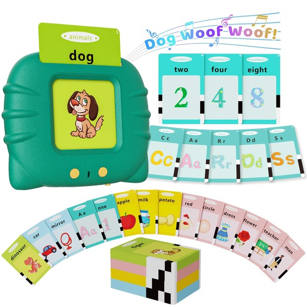 Aullsaty Toddler Toys Talking Flash Cards for 1 2 3