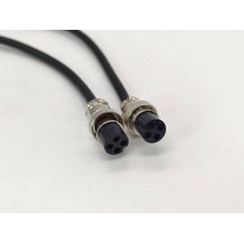 Elecbee GX16 Double Female Electrical Plug Female to Female Circular Aviation Connector with Cable 1M (4 Pin)