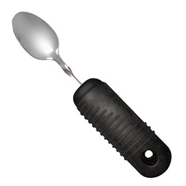 Rehabilitation Advantage Easy Grip Teaspoon with Built-up Handle, Black 3.2 Oz