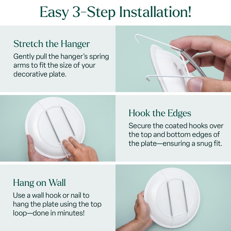 Invisible Plate Hangers for Wall | Decorative Dish Display Holders