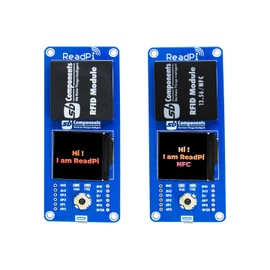 sb components ReadPi - NFC Reader Powered with Raspberry Pi Pico W, 13.56MHz Near-field Communication Module with 1.32” Display, RF IC Card Reader Sensor Module