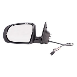 Brock Aftermarket Replacement Driver Left Power Mirror with Paint to Match Gray Cover-Chrome Base-Heat-Signal without Blind Spot Detection Compatible with 2017-2021 Jeep Compass