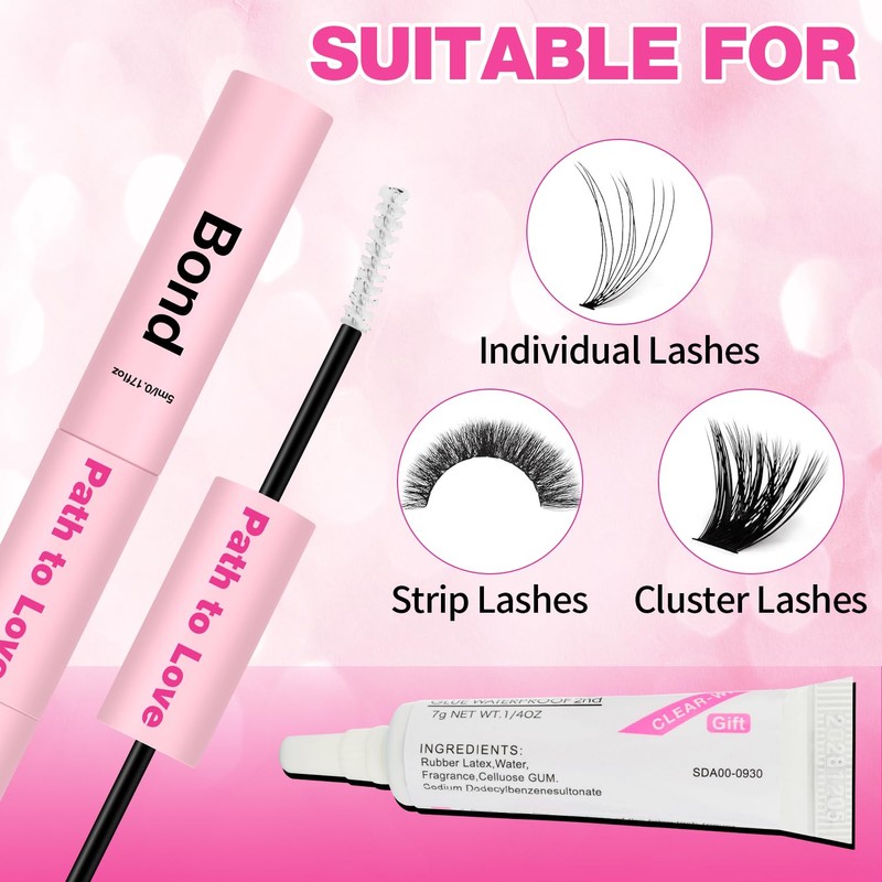 Professional Lash Cluster Glue Kit – 150H Strong Hold Bond