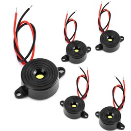 ieron Pack of 5 DC3-24 V Electronic Buzzer 85 dB Sound Electronic Summer Alarm Black 23 x 12 mm for Physical Circuits Continuous Tone Electronic Buzzer Alarm