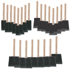Peachtree Woodworking Supply 1 inch 2 inch and 3 inch Foam Brush Assorted 24 Pack for Painting Staining Varnishing and General Finishing Projects Made in The USA