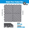 Jocoevol 12-Pcs Interlocking Tile, 12" x 12" Indoor/Outdoor Self-Drainage Interlocking