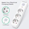 Aigostar 3-Way Power Strip with Switch, Multiple Socket with Child