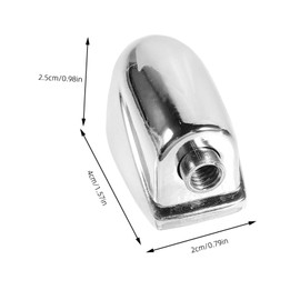 Abaodam 5 Pcs Single End Drum Ear Claw Hooks Connector for Snare and Bass Drum Set Easy to Install Replacement Parts Silver