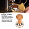 Coffee Tamper Solid Wood Handle Stainless Steel Easy to Use
