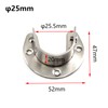Stainless Steel Rod Flange Holder Bracket 25mm/1 inch Dia.(6 Pieces)