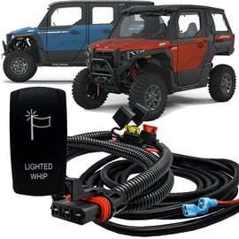 10ft. Pulse Power Bus Bar Plug Wire Harness with On/Off Rocker Switch for Whip Lights Compatible with 2024 Polaris RZR Trail S 900/1000 Xpedition XP ADV Ultimate Northstar Premium