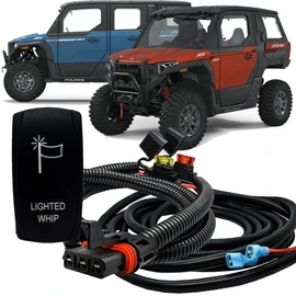 10ft. Pulse Power Bus Bar Plug Wire Harness with On/Off Rocker Switch for Whip Lights Compatible with 2024 Polaris RZR Trail S 900/1000 Xpedition XP ADV Ultimate Northstar Premium