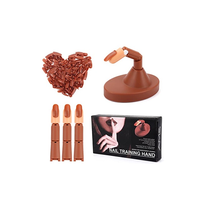 LIONVISON Dedos de práctica de uñas para uñas acrílicas, juego