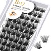 B&Q Wispy Cluster Lashes B05 72PCS D Curl 8-16mm Mixed