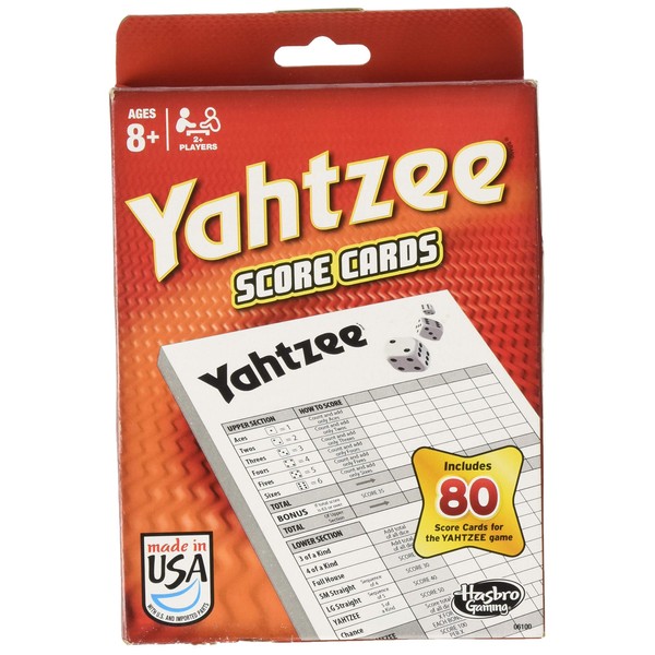 Hasbro Yahtzee 80 Score Cards (1-Pack)