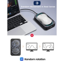 STARSIKI Undetectable Mouse Mover Jiggler, 100% Random Mouse Movement Device, Mechanical Mouse Shaker with Adjustable Interval Timer, No Need to Align Optical Sensor, Quiet Vibration Keep PC Active