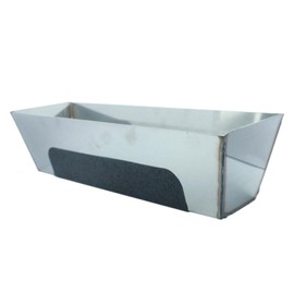 Yajuyi Stainless Steel Mud Pan for Drywall Putty Mud Pan/Mud Pan Plastering Fitting Shear Side Heavy Duty Mud Pan Drywall Masonry Tool Tray Bucket with Non-Slip Pad,12 Inch