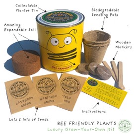 Bee Friendly Flower Luxury Grow Kit, The Plant Gift Co. Bee Happiness Flowers, Gardening Gift, Lavender, Marigold and Violas.