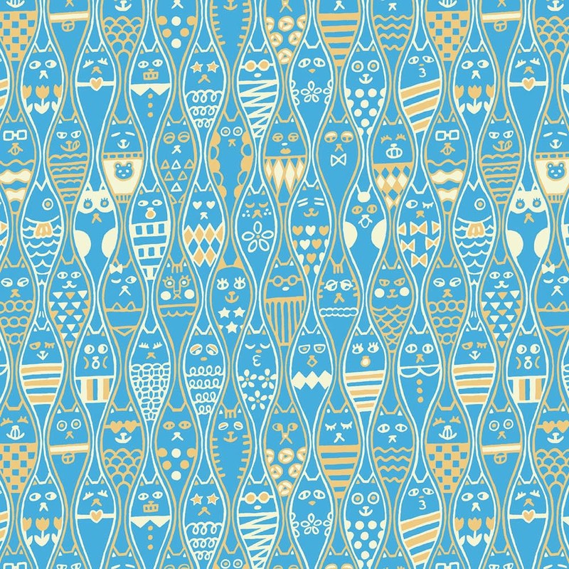 Toyo 005182 Origami Patterns, Chiyogami, Full of Cats, 5.9 x