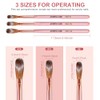 3Pcs Pinceles para Uñas Acrílicas, Brochas Acrílicas Para Uñas, Cepillos