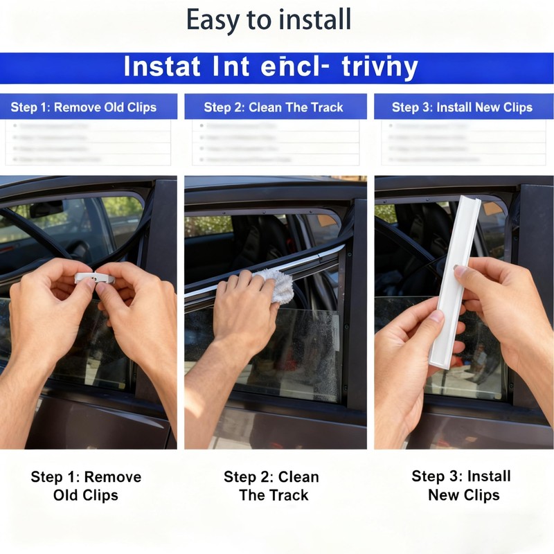 2PCS Compatible Door Window Glass Run Channel Track Repair Guide
