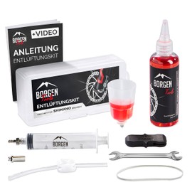 Borgen Shimano Bleed Kit for Hydraulic Disc Brakes I Bicycle Brake Service Kit I Bleed Set with Step by Step Instructions (English language not guaranteed) incl. Hydraulic mineral oil for disc brake