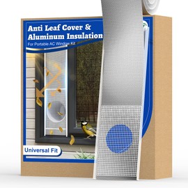 Wintcomfort Mesh Vent Cover & Aluminum Insulation for Portable Air Conditioner Window Vent Kit, Universal AC Window Vent Seal Kit Insulates Outside Heat & Sunlight, Prevent Leaves & Debris