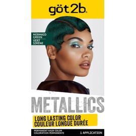 Got2b Metallics Permanent Hair Color, M77 Mermaid Green