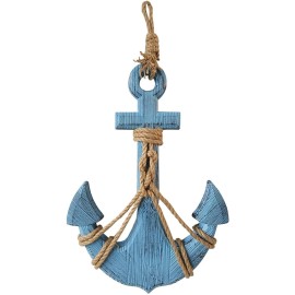 ATD Wood Anchor Wall Hanging Plaque Nautical Sea Shore Ocean Beach Decor