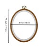 Mcredy Oval Embroidery Hoop, Wood-Grain Plastic, 6"x7.5"-2Pcs