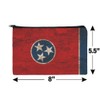 Rustic Distressed Tennessee State Flag Makeup Cosmetic Bag Organizer Pouch