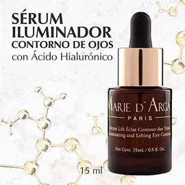 Marie D’Argan Sérum Para Contorno De Ojos Con Ácido Hialurónico Efecto Lifting e Iluminador de 15 ml, Anti Signos de La Edad y Fatiga, Con Ginseng, Hi