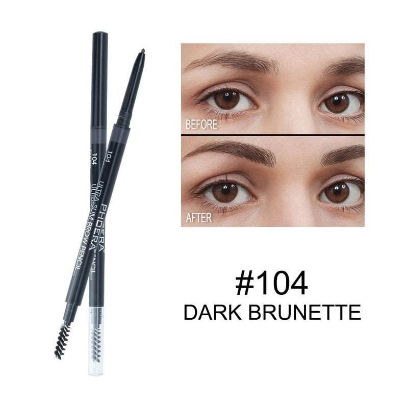 PHOERA Ultra Slim Eyebrow Liner Pencil With Brow Brush AQUAPURITY