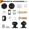 Probrico Entry Knobs Front Door Handles Exterior Lockset and Single