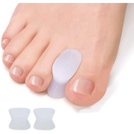 2 Piezas Separadores De Dedos De Gel, Kit De Correctores De Juanete, Separador De Esparcidor De Dedos De Gel De Silicona Espaciador Para Aliviar El Dolor De Juanete Uso Diario Para Hombres y Mujeres