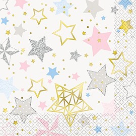 Twinkle Little Star Luncheon Napkins - 6.5" x 6.5", 16 Pcs