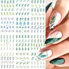 Summer Nail Art Sticker Green Leaf Water Transfer Nail Sticker