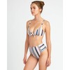 RVCA Women's Standard Off Shore Knot Front Bikini Top, Creme,