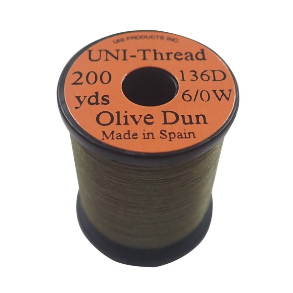 TIEMCO Fly Tying UNI Uni Thread, 6/0, 200 Yard, Olive Dan