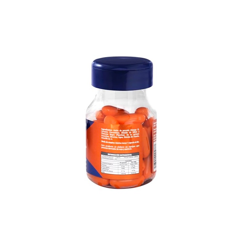 CURCUMA Curcuma con Pimienta y Omega 3 30 Capsulas Softgels