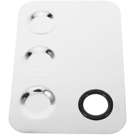 Paleta de Maquillaje Líquido de Acero Inoxidable Compartimentos Plata, para Mezclar Cosméticos y Base Líquida, Uso Profesional en Maquillaje y Uñas